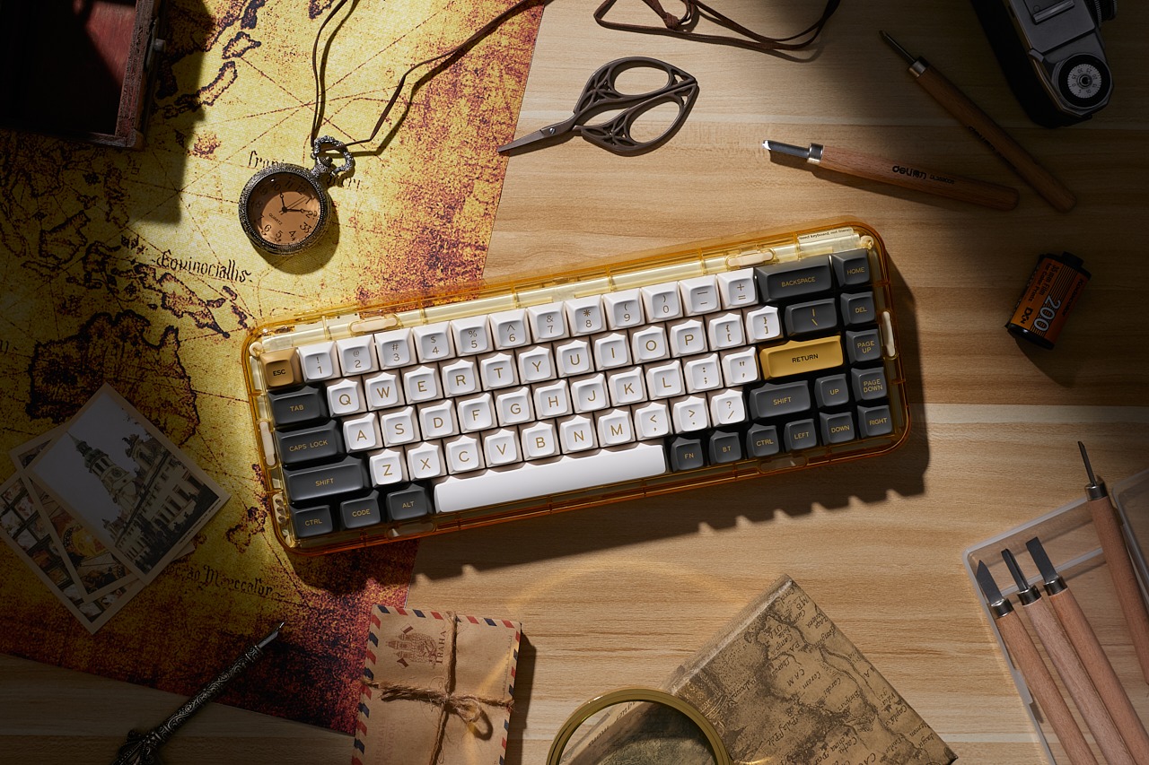 MelGeek - Mojo68 Ember 🤩 #mechanicalkeyboard #keycap #keycaps # ...