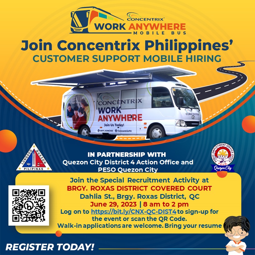 Concentrix - Calling on residents from District 4 Quezon City! Here’s ...