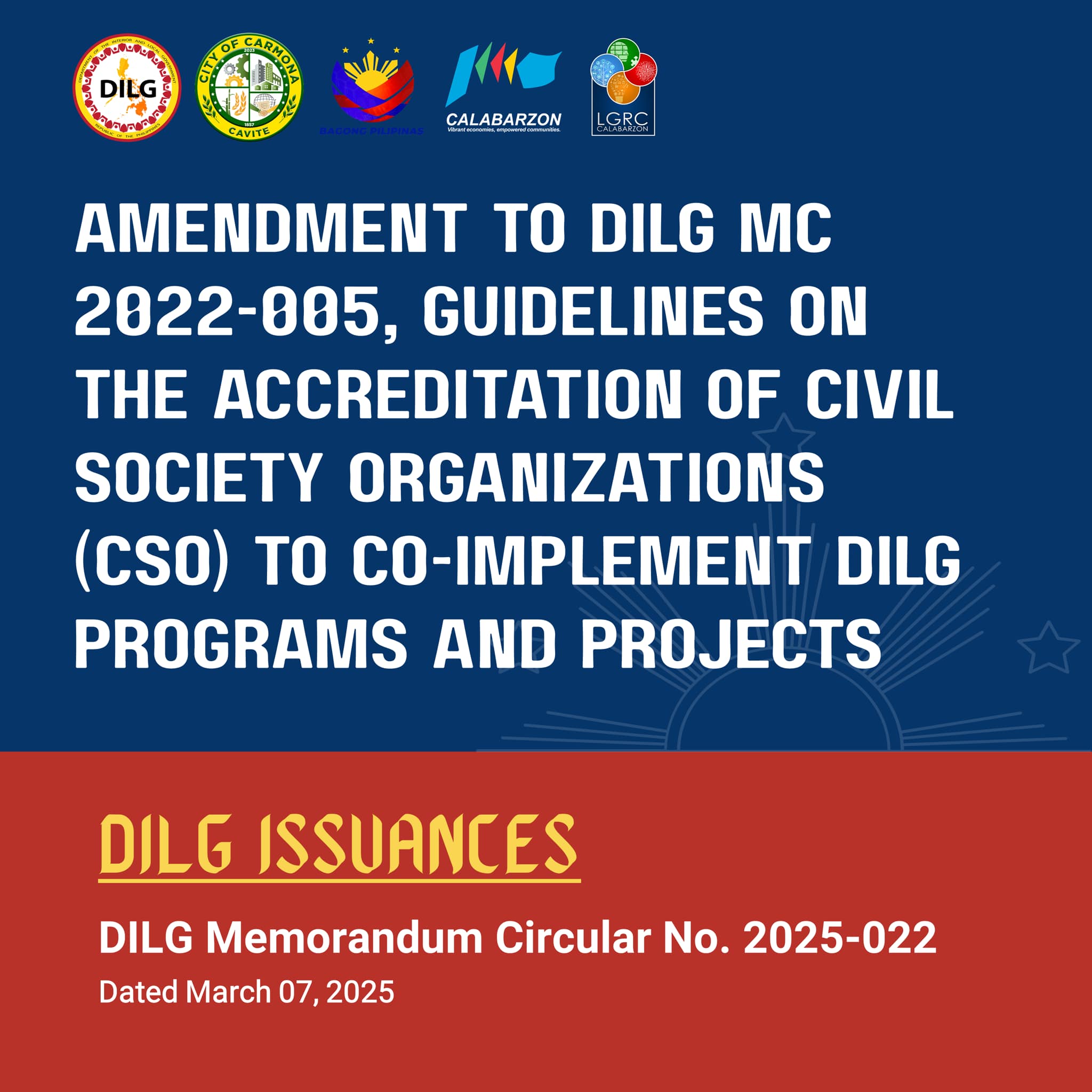 #DILGIssuances | DILG Memorandum... - DILG City of Carmona | Facebook