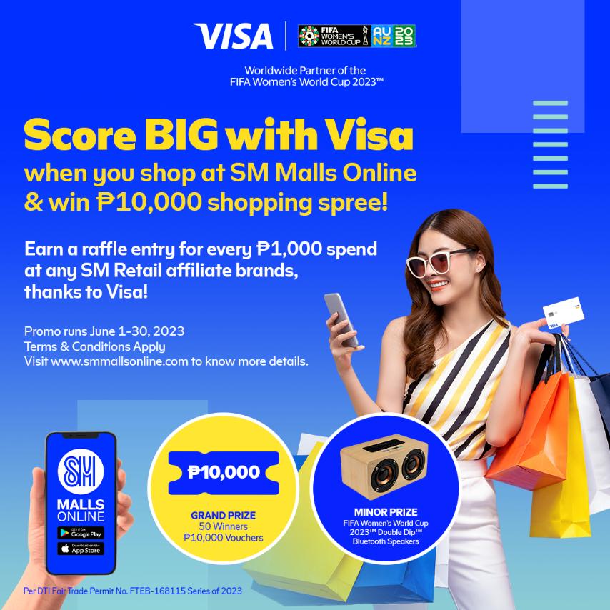 SM - SHOP big, WIN big with Visa and SM Malls Online! 🛍️🥰 Shop from any ...