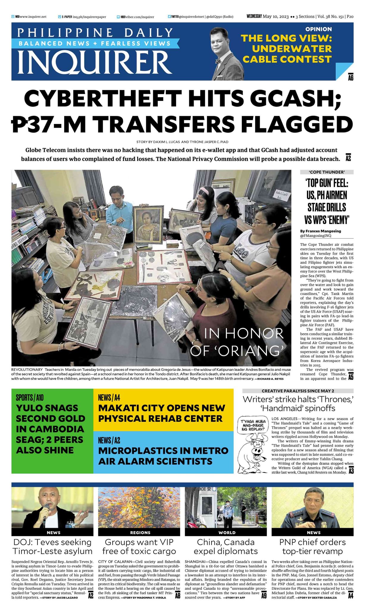 INQUIRER.net - Today's Inquirer front page (May 10, 2023)....