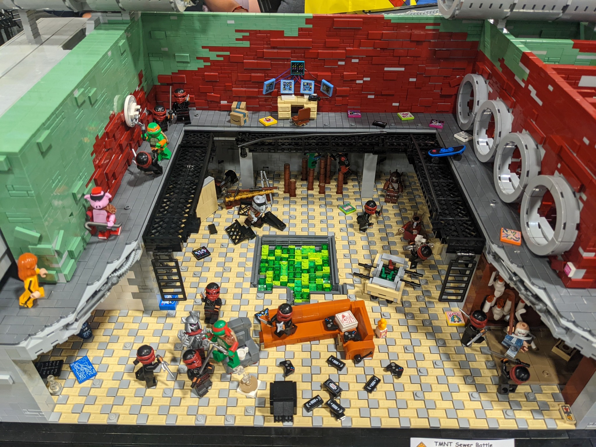 Teenage Mutant Ninja Turtles Sewer Battle in LEGO Created by Ryan