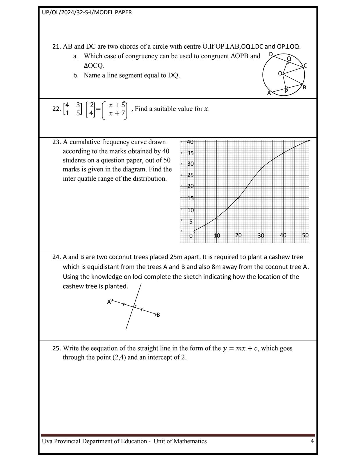 English Medium Mathematics