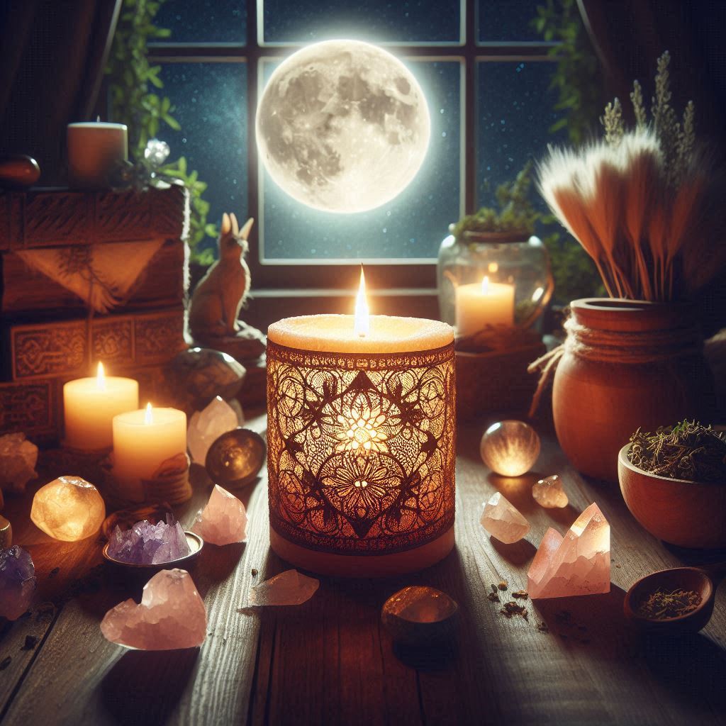 Hada - 🌕 Vela para Rituales de Luna Llena 🌕 Conecta con el poder