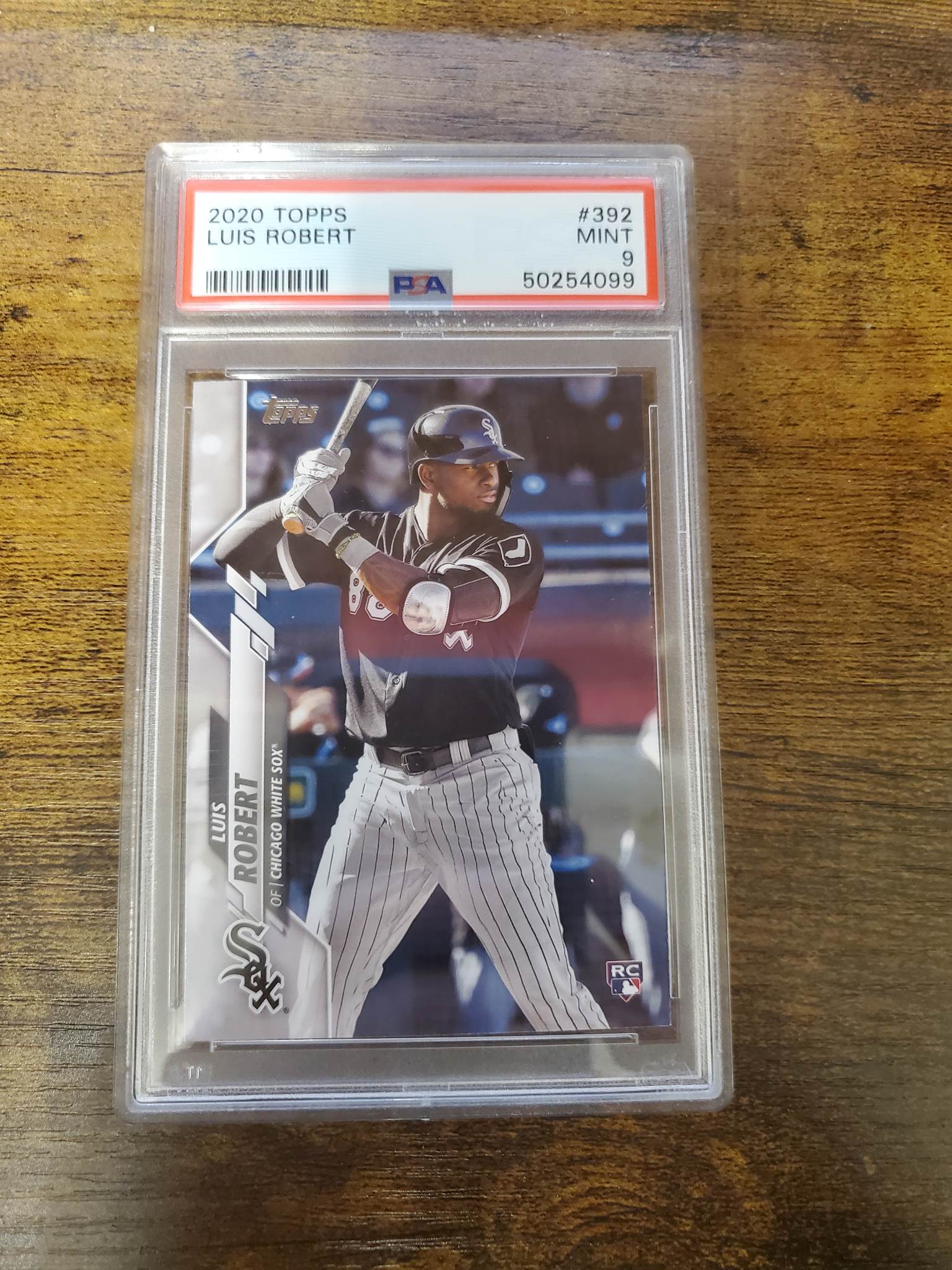 Graded 2018 Bowman Platinum baseball card features Luis Robert