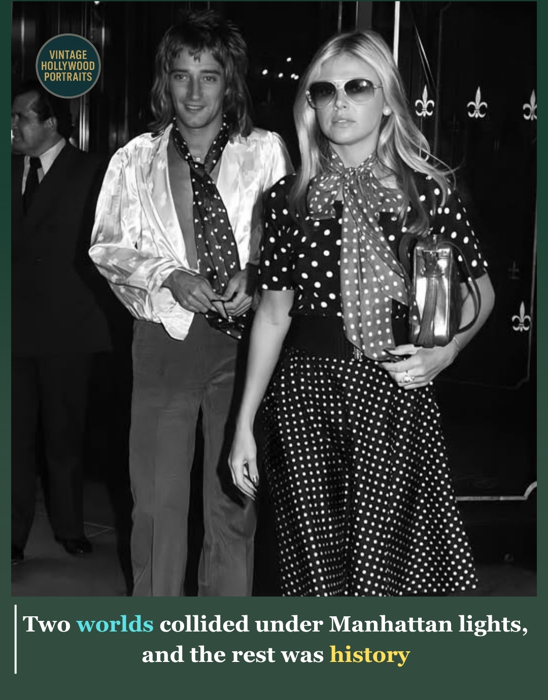 In September 1975, Rod Stewart and Britt Ekland lit up the streets