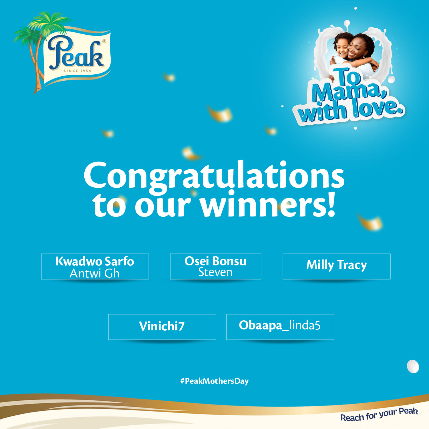 Peak Ghana - Congratulations to the selected winners.... | Facebook