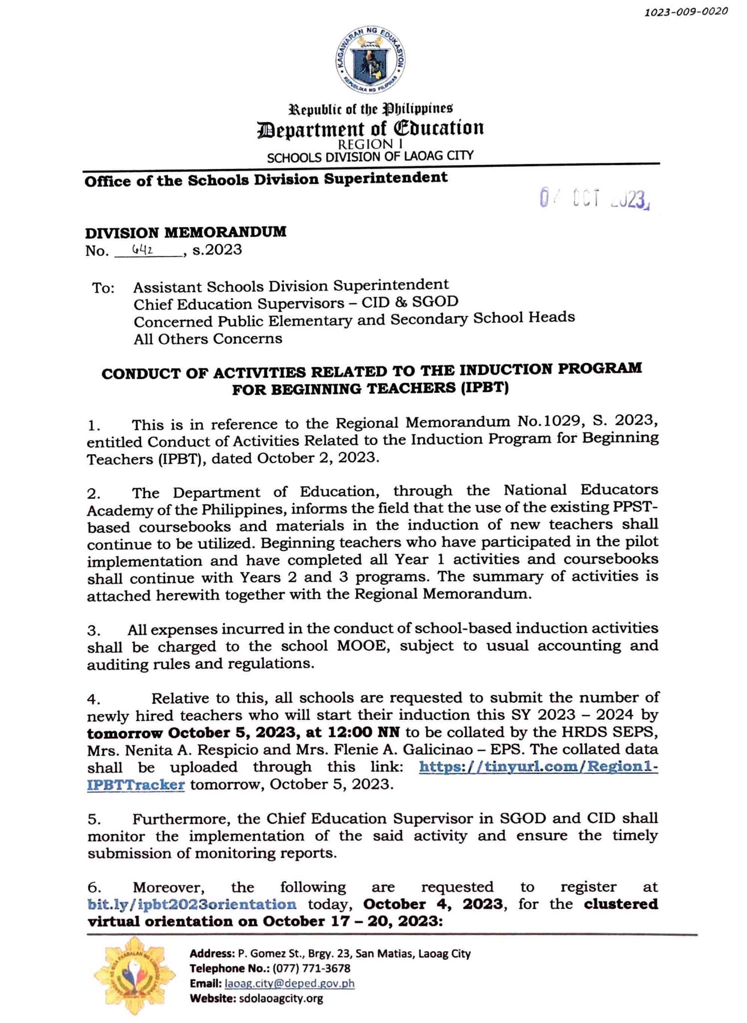 Conduct of Activities Related to... - DepEd Tayo Laoag City | Facebook