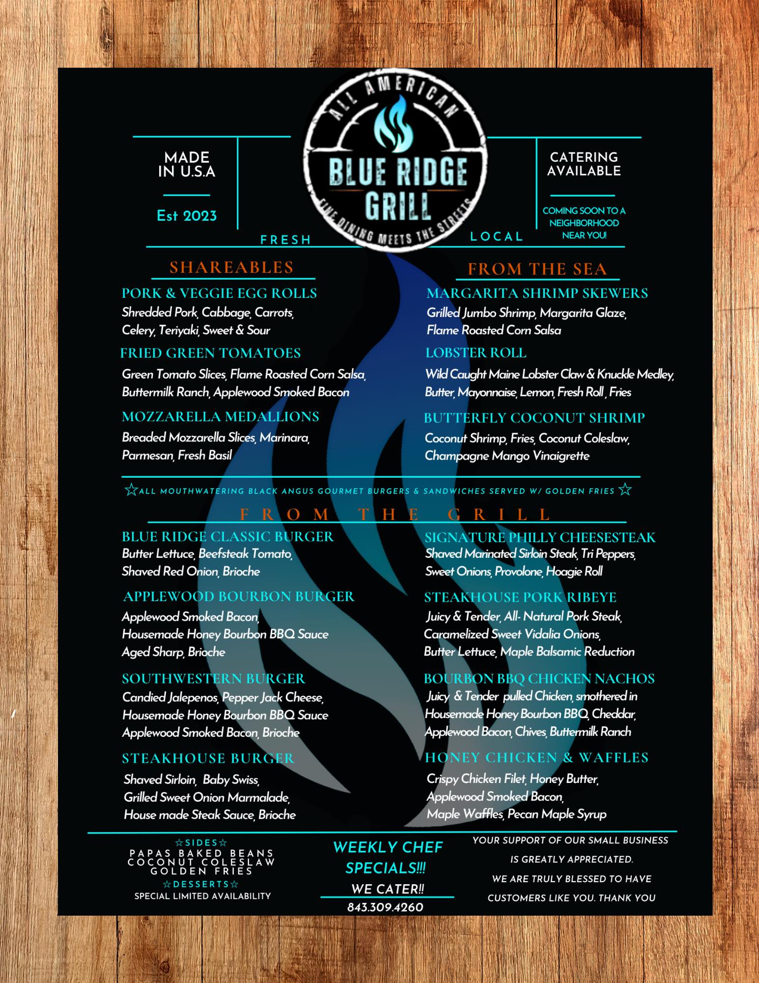 Twice A Town Taproom - Blue Ridge Grill Menu today - Grub, Beer and ...