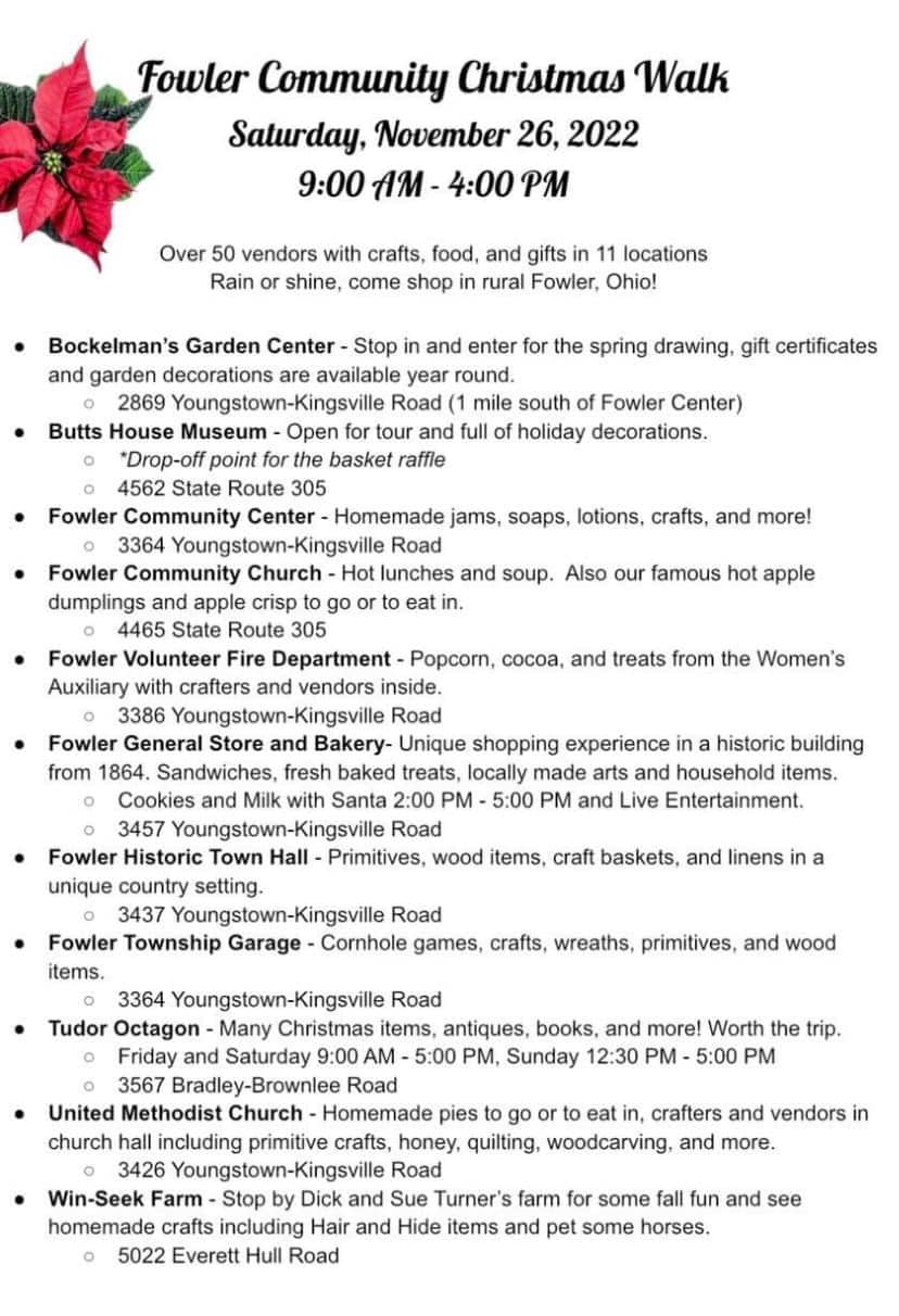 Old Country Christmas at Fowler Center | Fowler OH