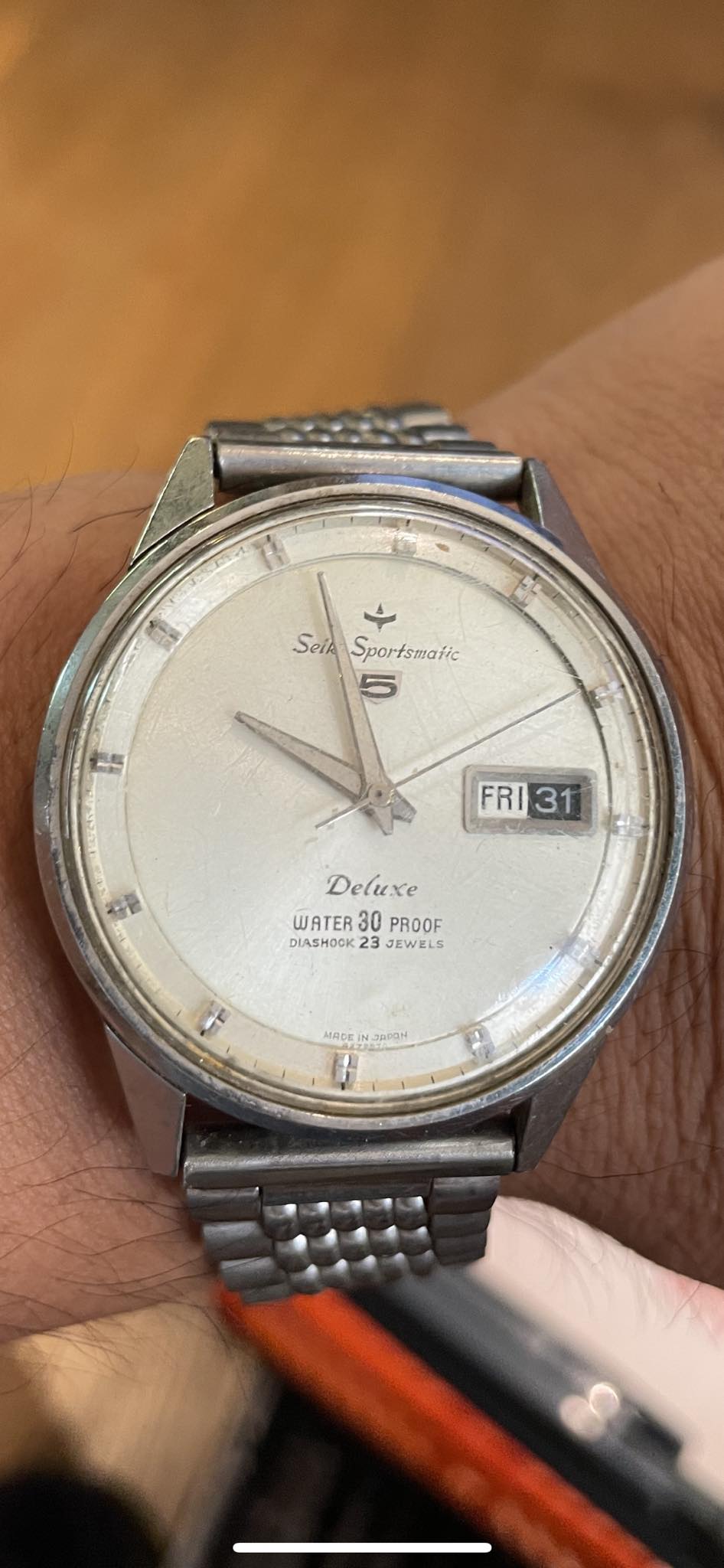 Vintage Seiko Sportsmatic deluxe Automatic Water 30 proof 23 Jewel