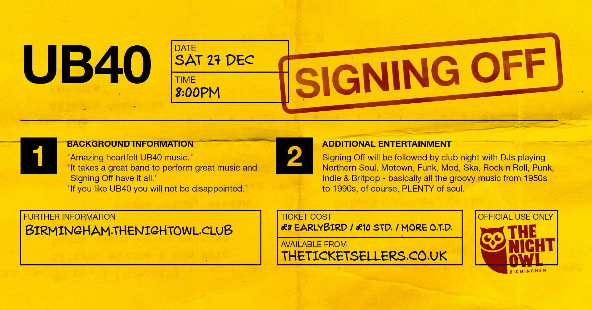 Signing Off (Tribute to UB40)