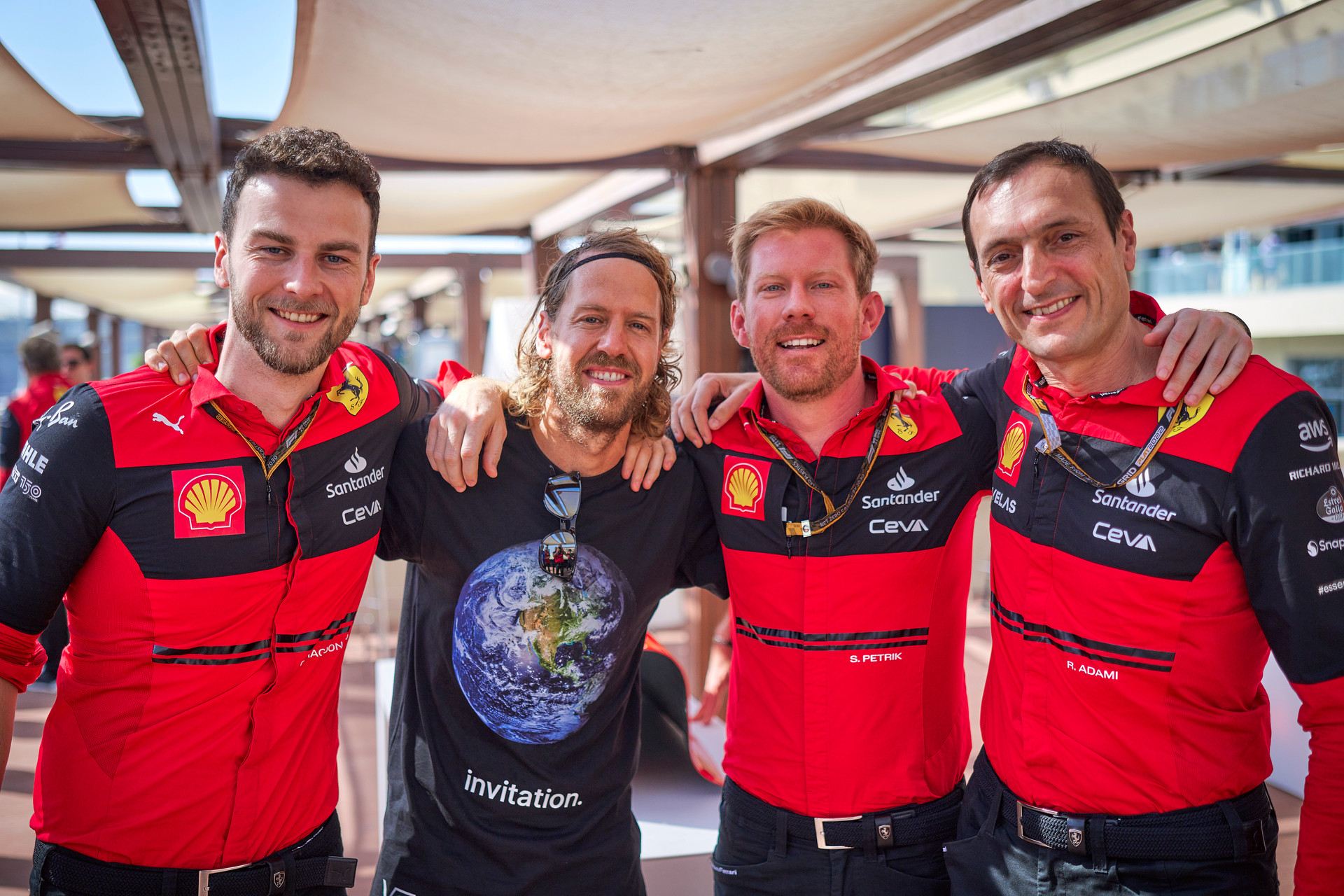 Scuderia Ferrari HP - Calum, Seb, Steven and Ricky. #Team5 together for ...