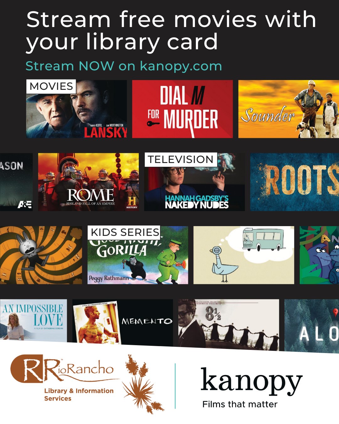 NEW 🎬 Movies, TV Series,... - Rio Rancho Public Libraries