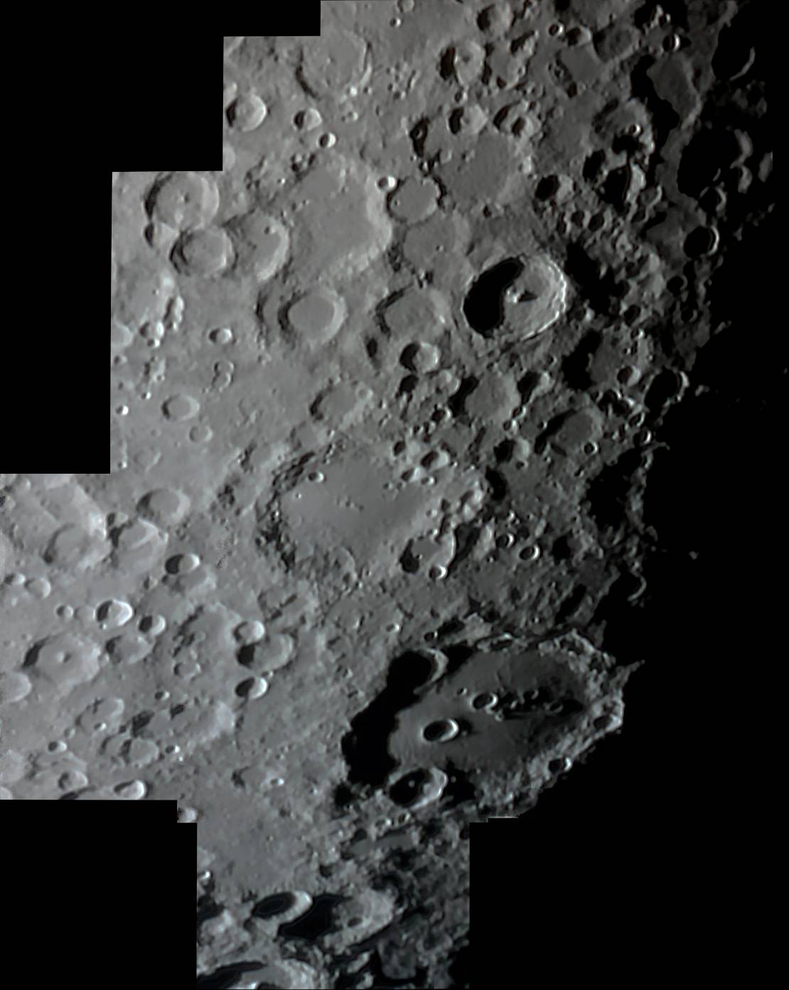 Well I worked on my first mosaic of the moon imaged using the