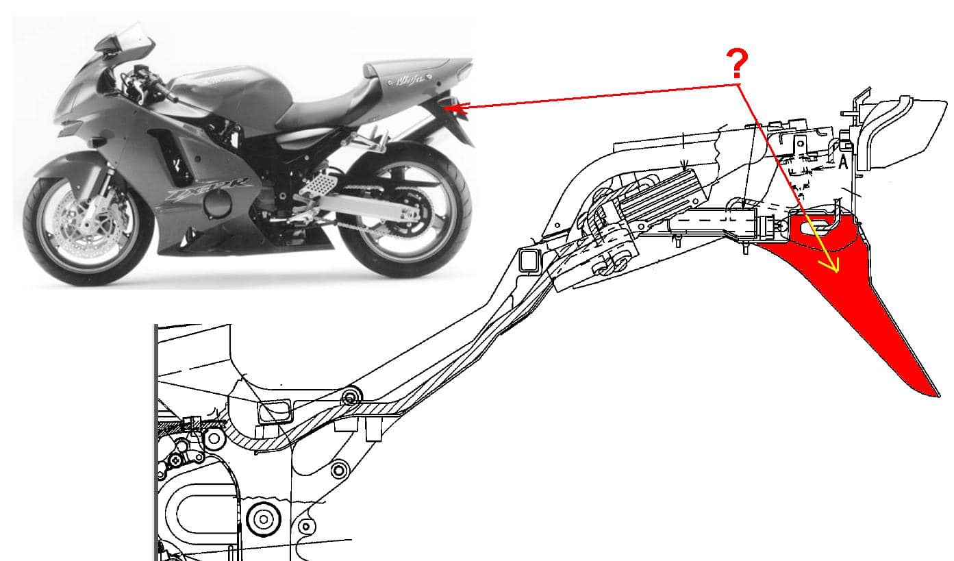 Maybe somebody has this undertail plastic part for ZX12R 2002-2006