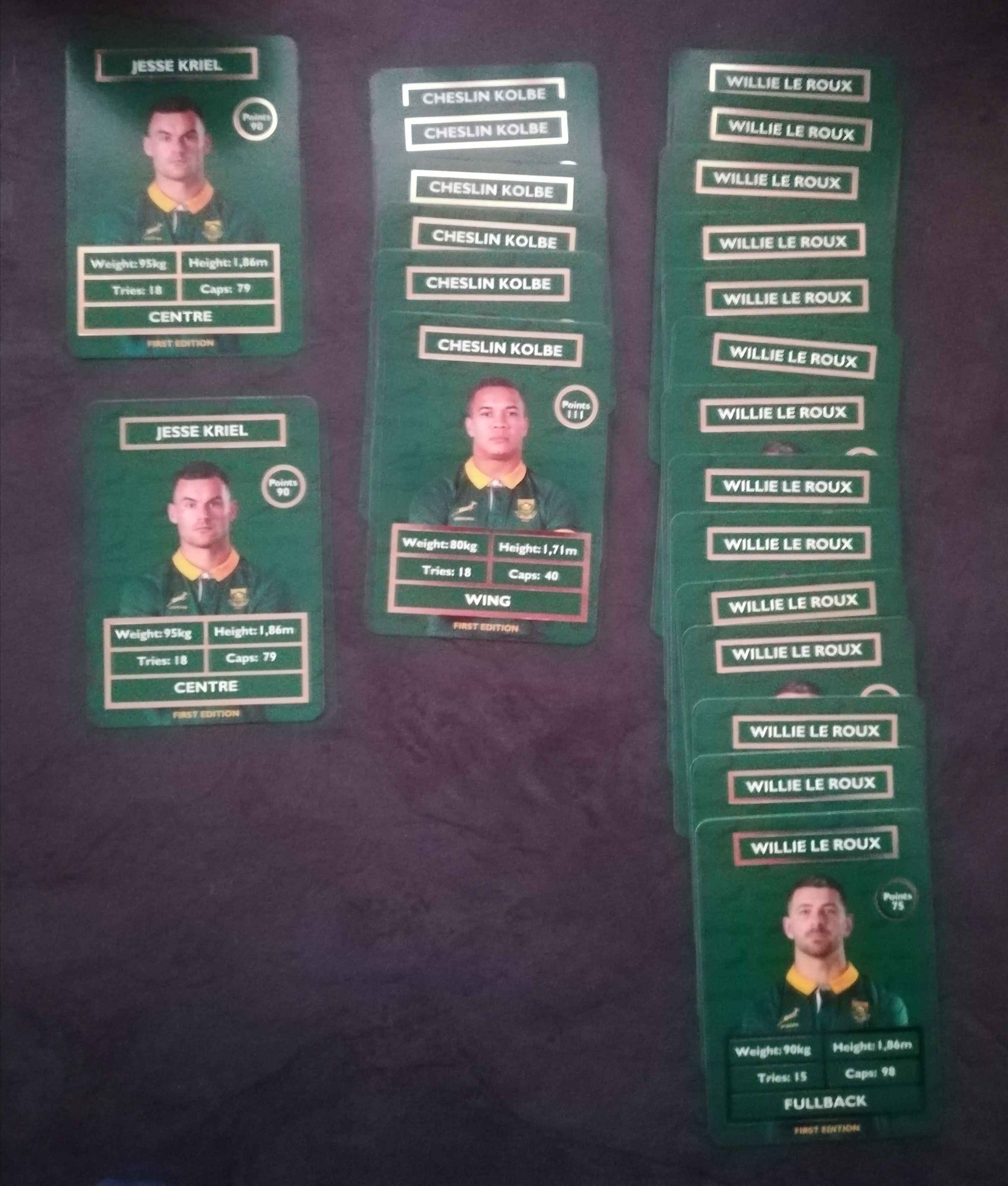 Springbok Rugby Cards for sale. R10 each - Sports Trading Cards - Cape ...