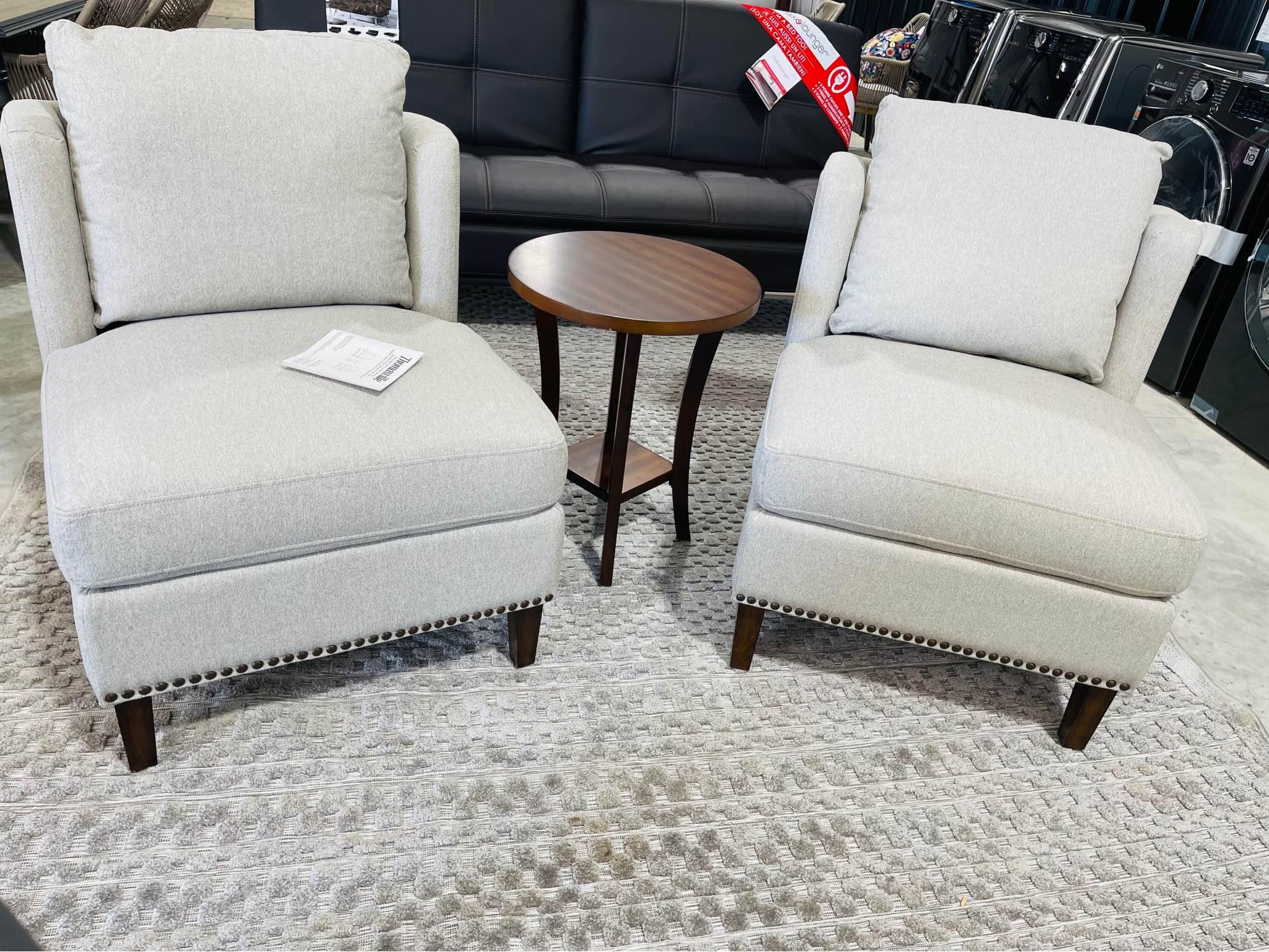 Brand New Thomasville Arlo 3-piece Fabric Chairs & Accent Table Set - Outdoor Furniture Sets 