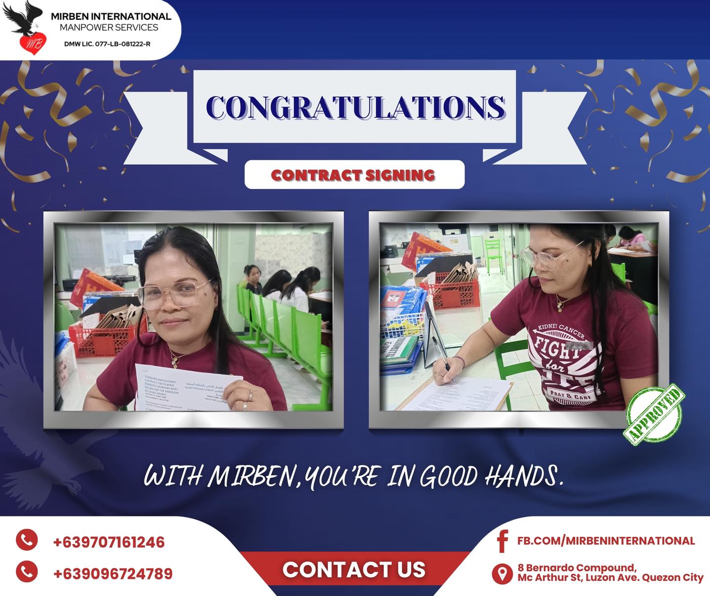 Mirben - 🎉 Congratulations sa matagumpay na pagpirma ng kontrata! ️ ...