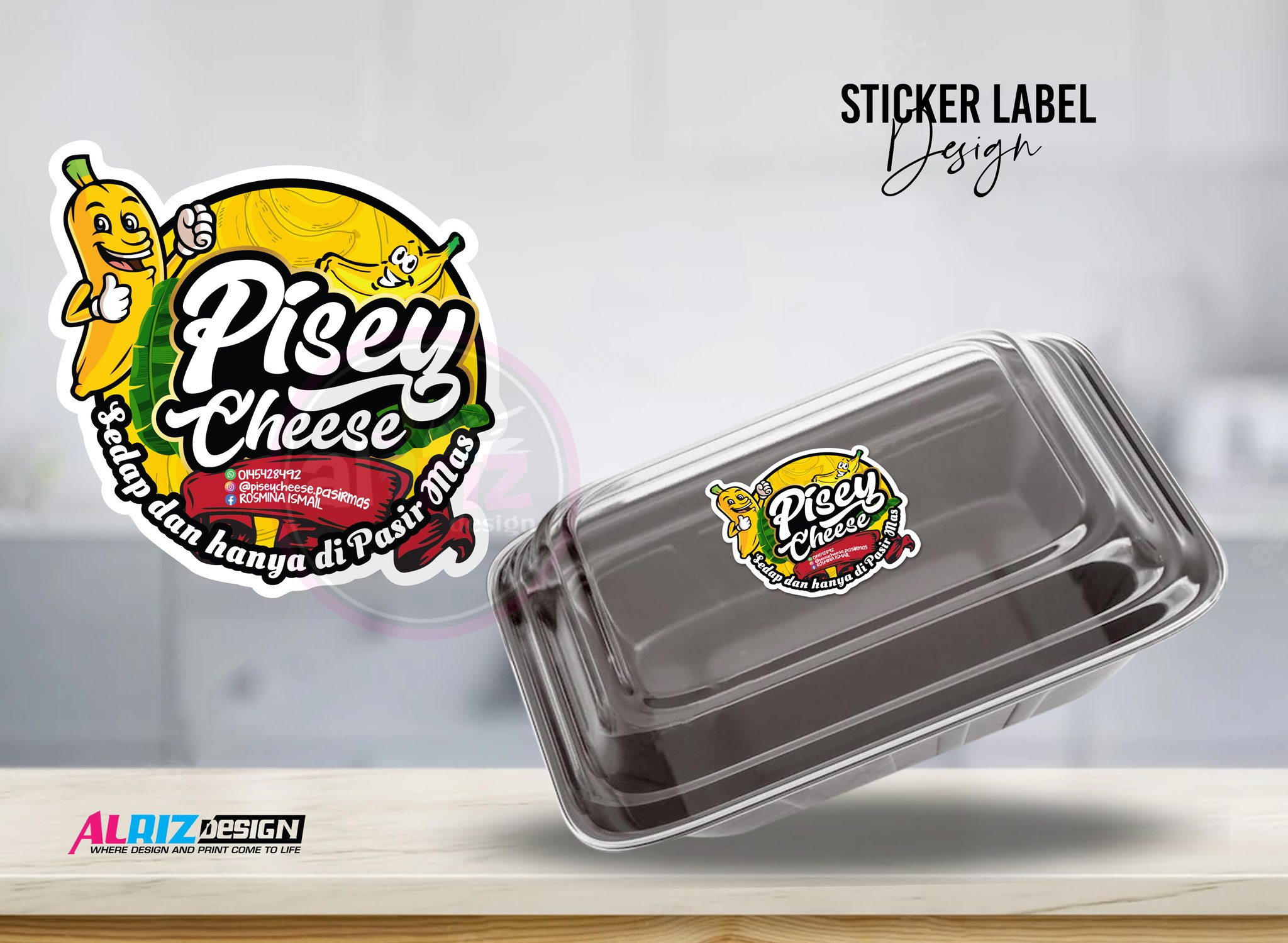 Al Riz Design - [ STICKER LABEL ] . . . Antara design...