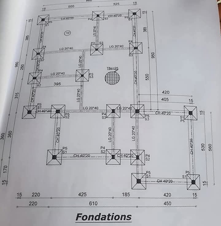Civil - Foundation Footing layout plan... . #buildingmaterials # ...