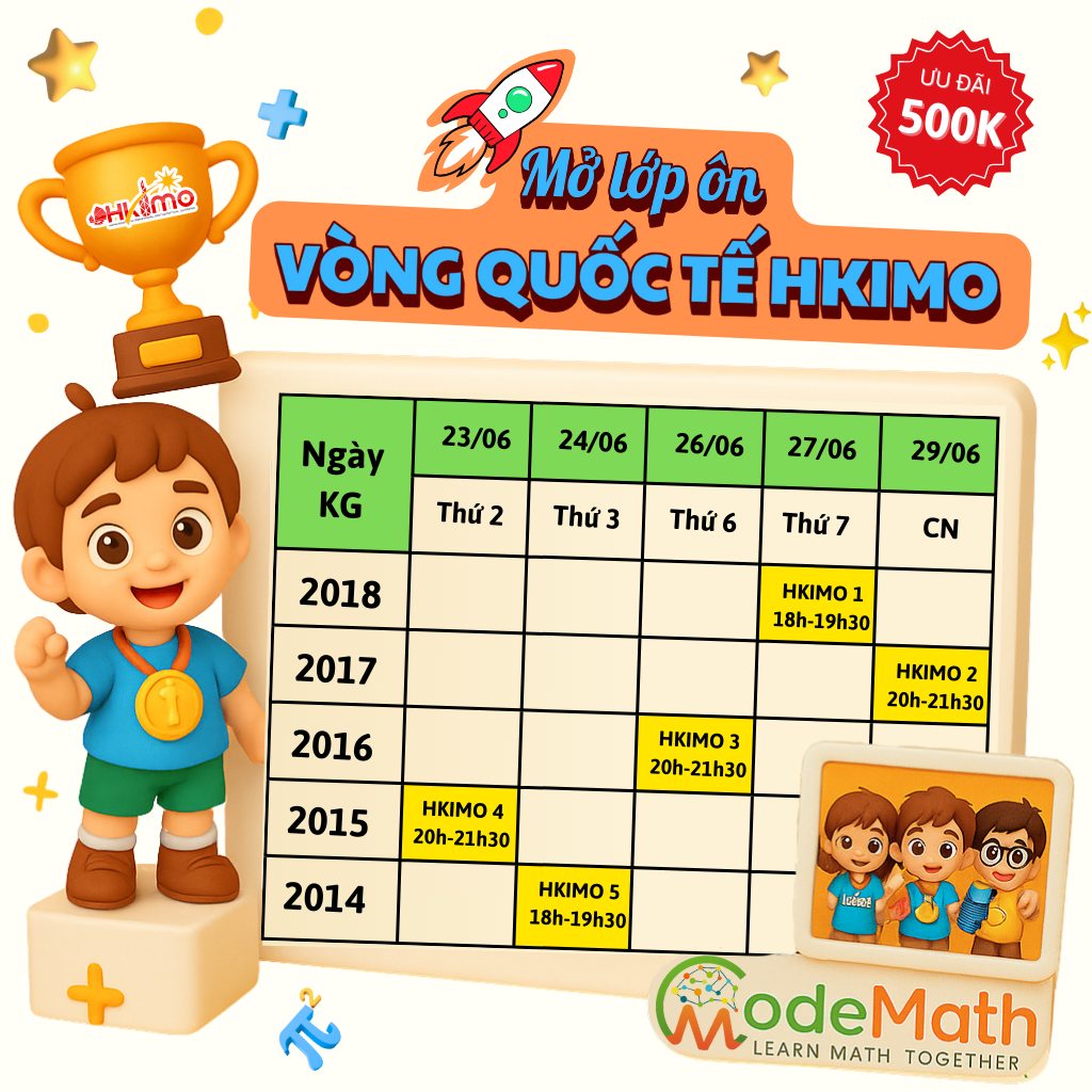 CodeMath - Toán Olympic Quốc tế tiểu học | Hanoi