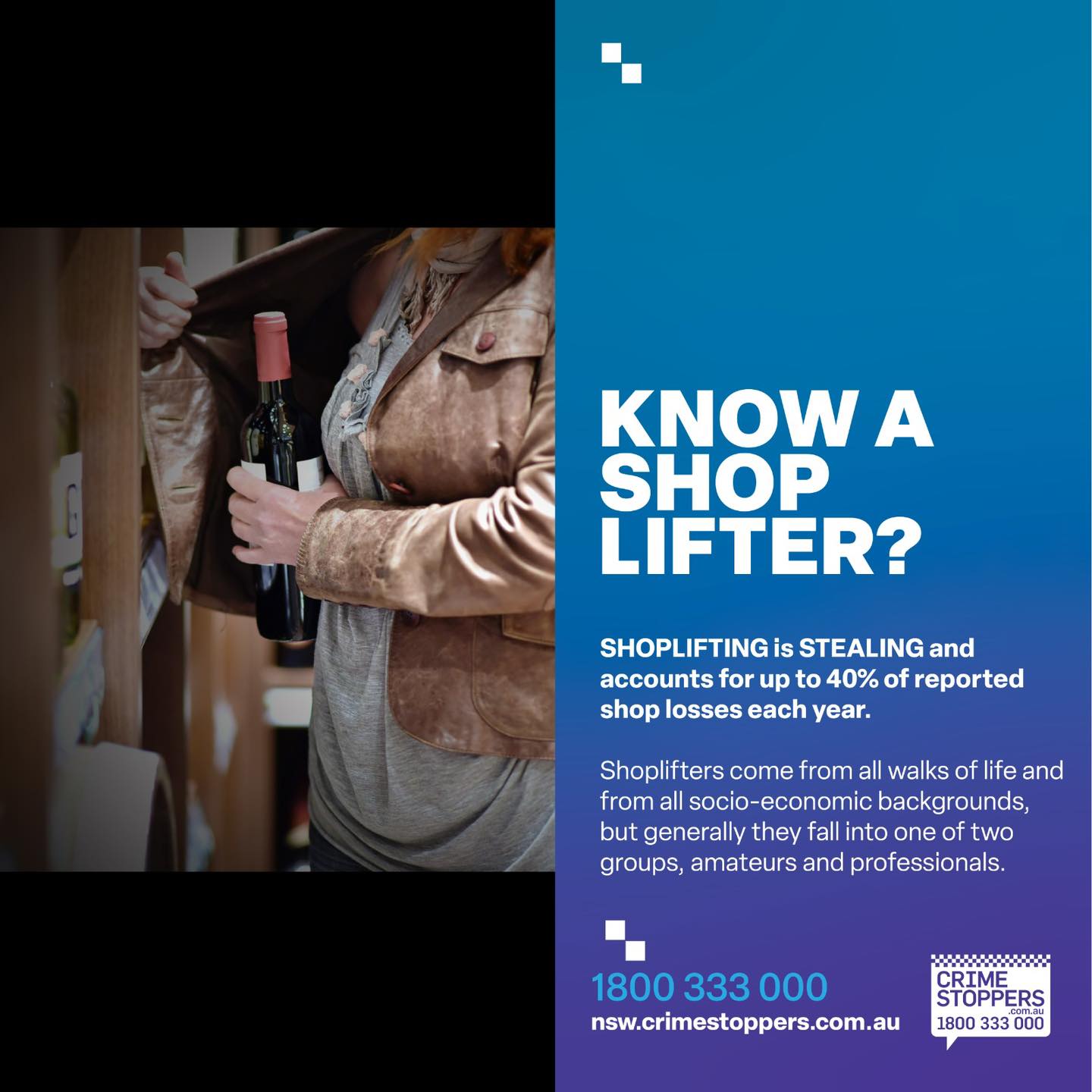 SHOPLIFTING is STEALING and accounts... - Crime Stoppers NSW | Facebook