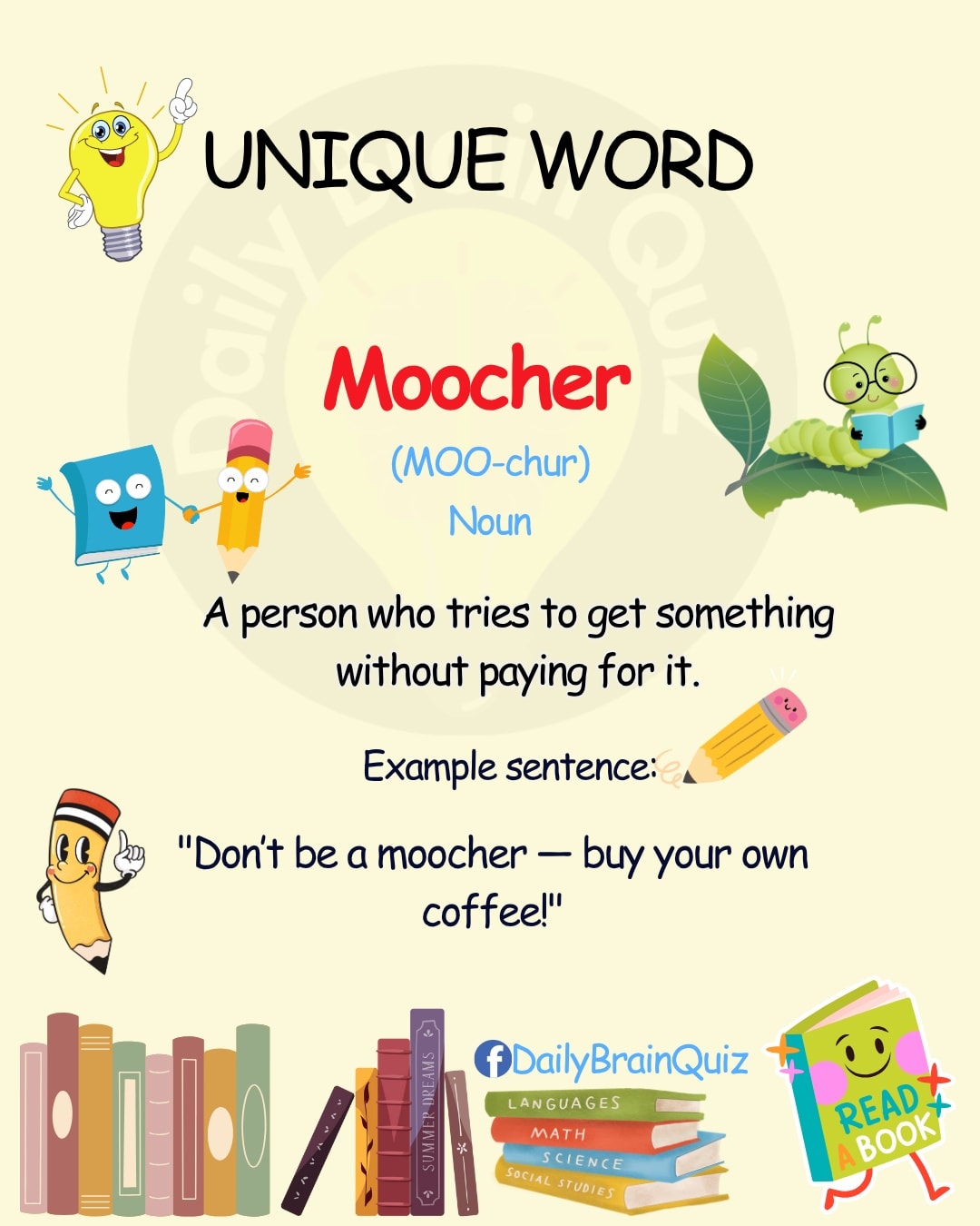 Daily - Moocher | Learn unique word to enrich your vocabulary. | Facebook