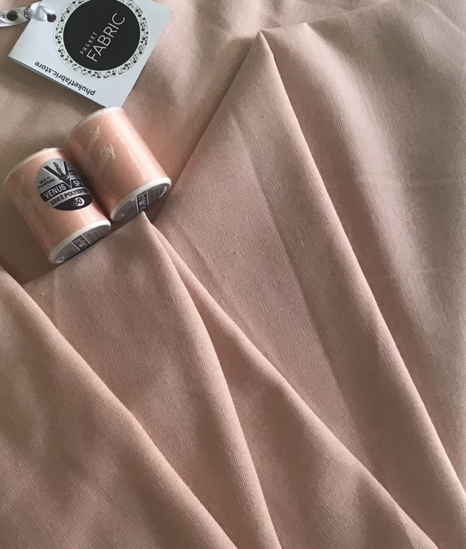 Phuket Fabric - CLP020 Plain color cotton linen...