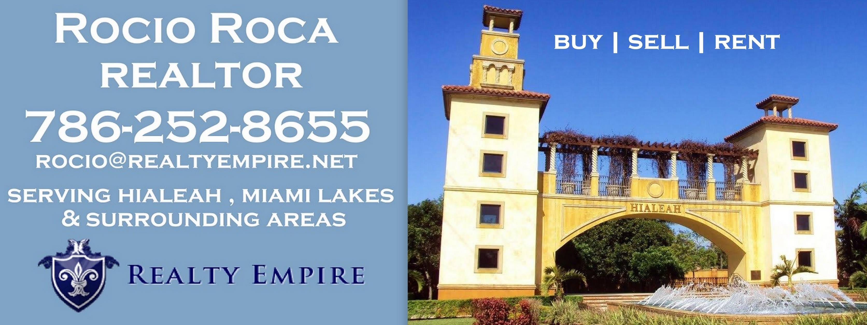 Rocio Roca Hialeah Realtor at Realty Empire | Miami Lakes FL