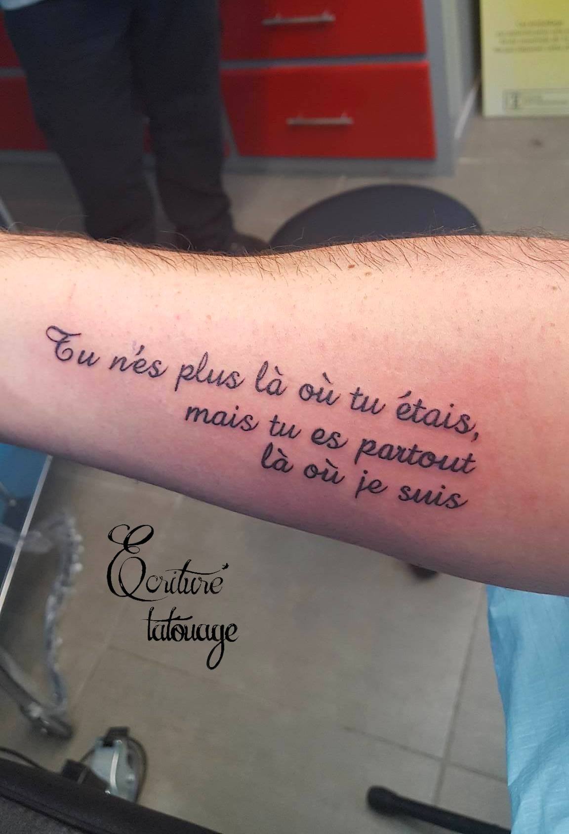 Tatouage Phrase Hommage Personne Décédée