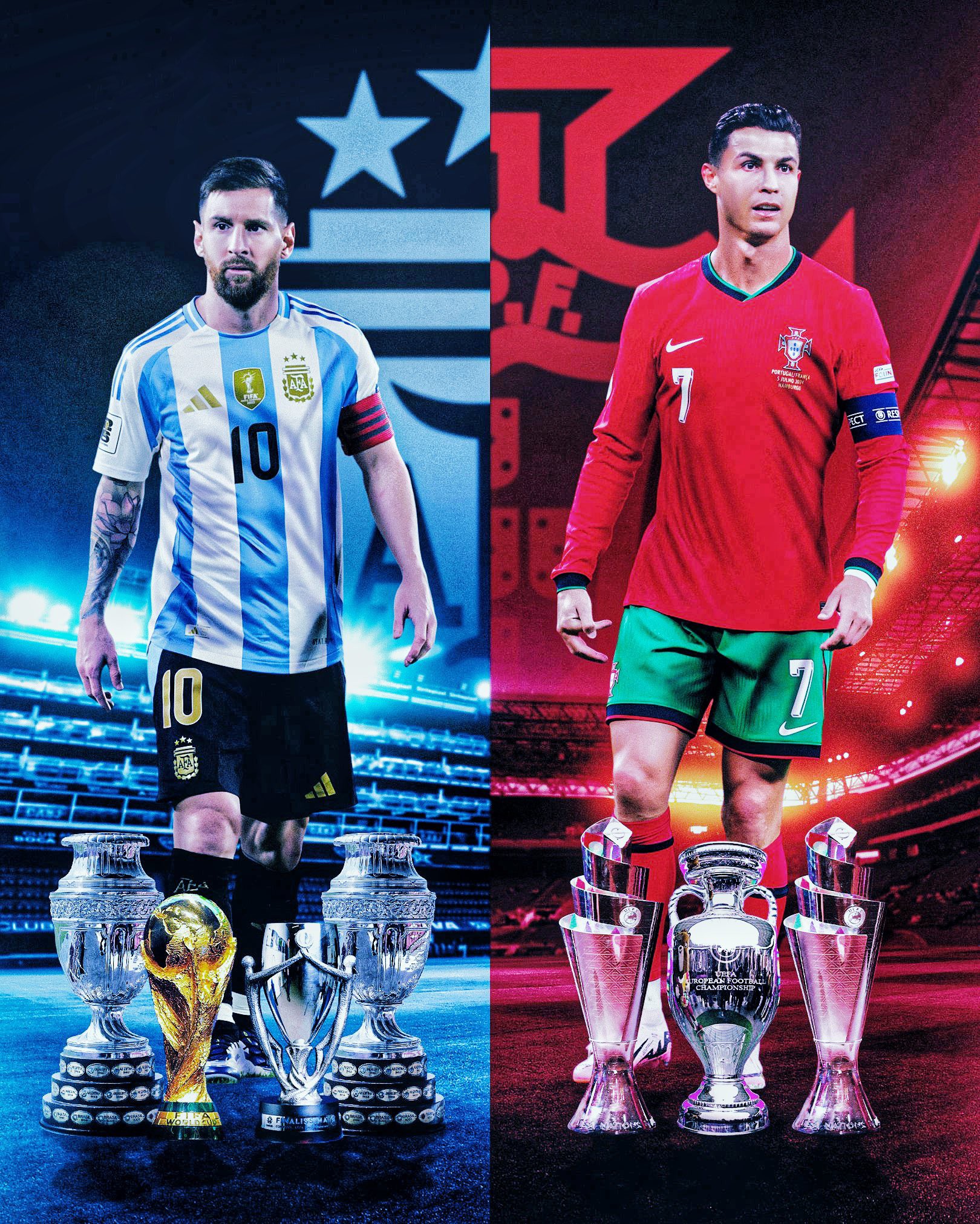 🇦🇷 Lionel Messi & Cristiano Ronaldo 🇵🇹: 👕 2266 Games