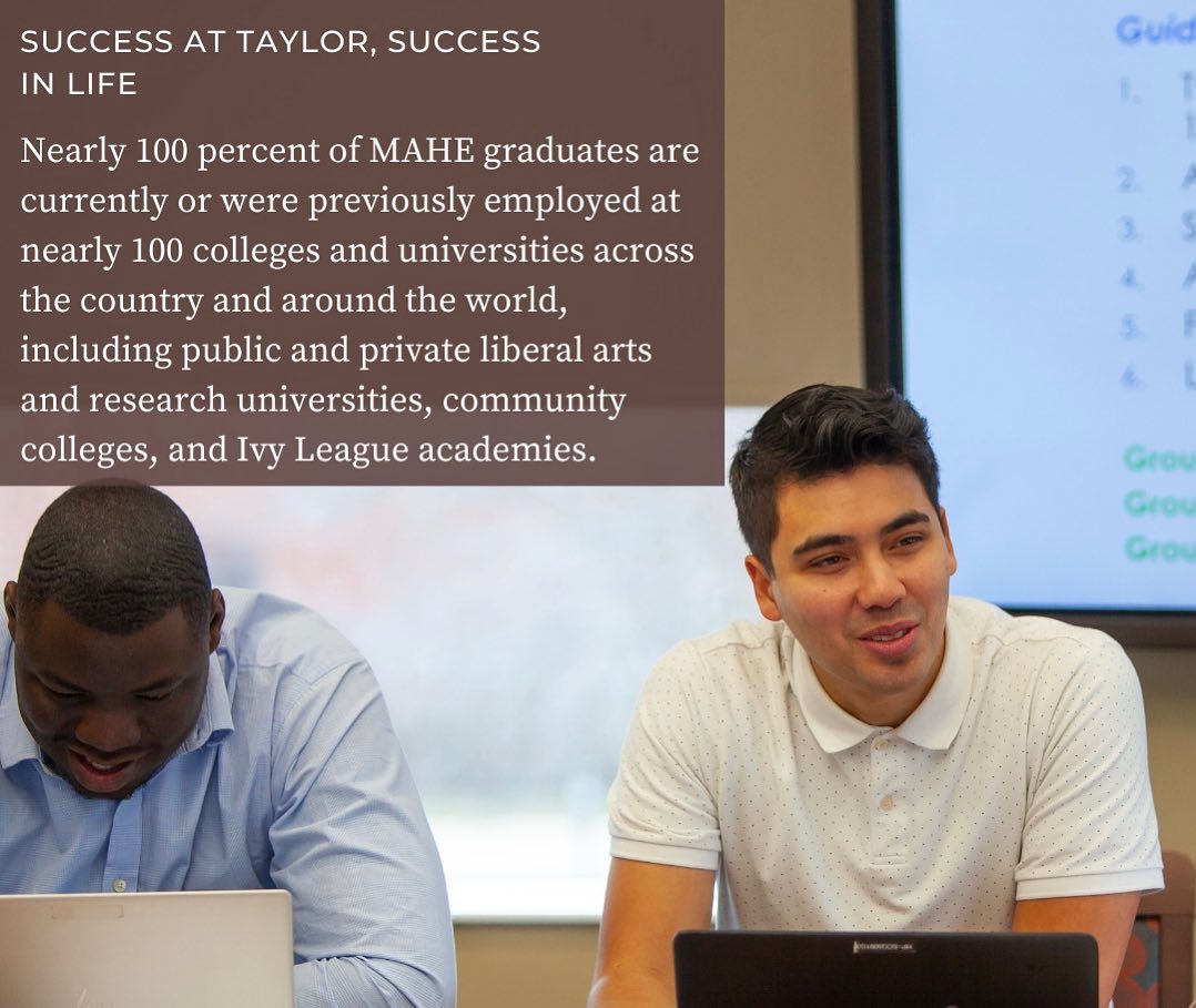Taylor University - Master of Arts in Higher Education | Upland IN