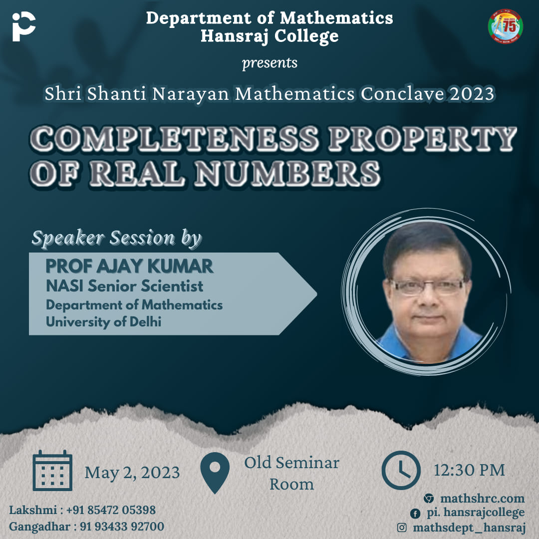 PI: Department of Mathematics, Hans Raj College