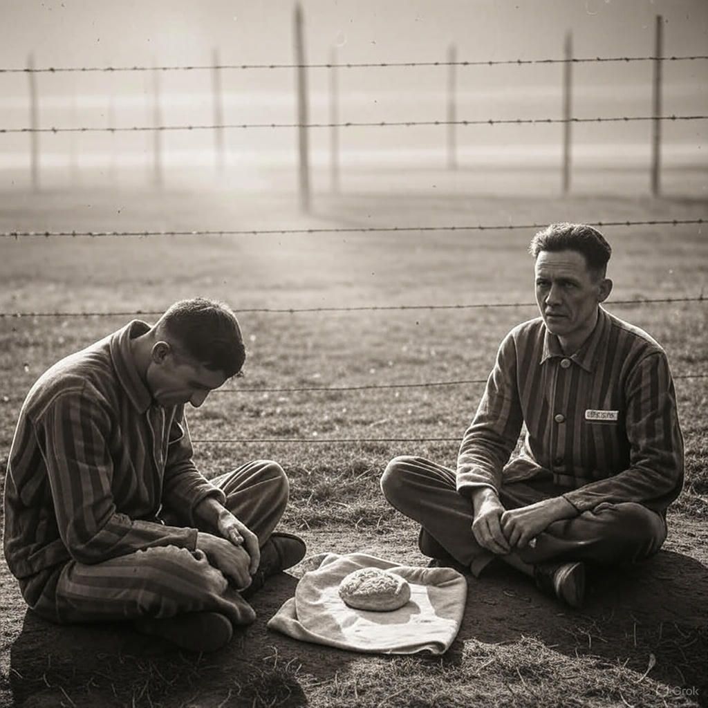 Old - In the bleak winter of 1945, inside the barbed wire of Dachau ...
