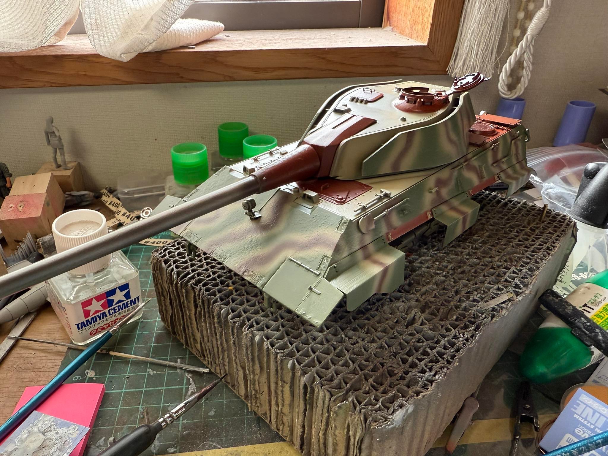Modelcollects E-75 with a 3D designed and printed turret.