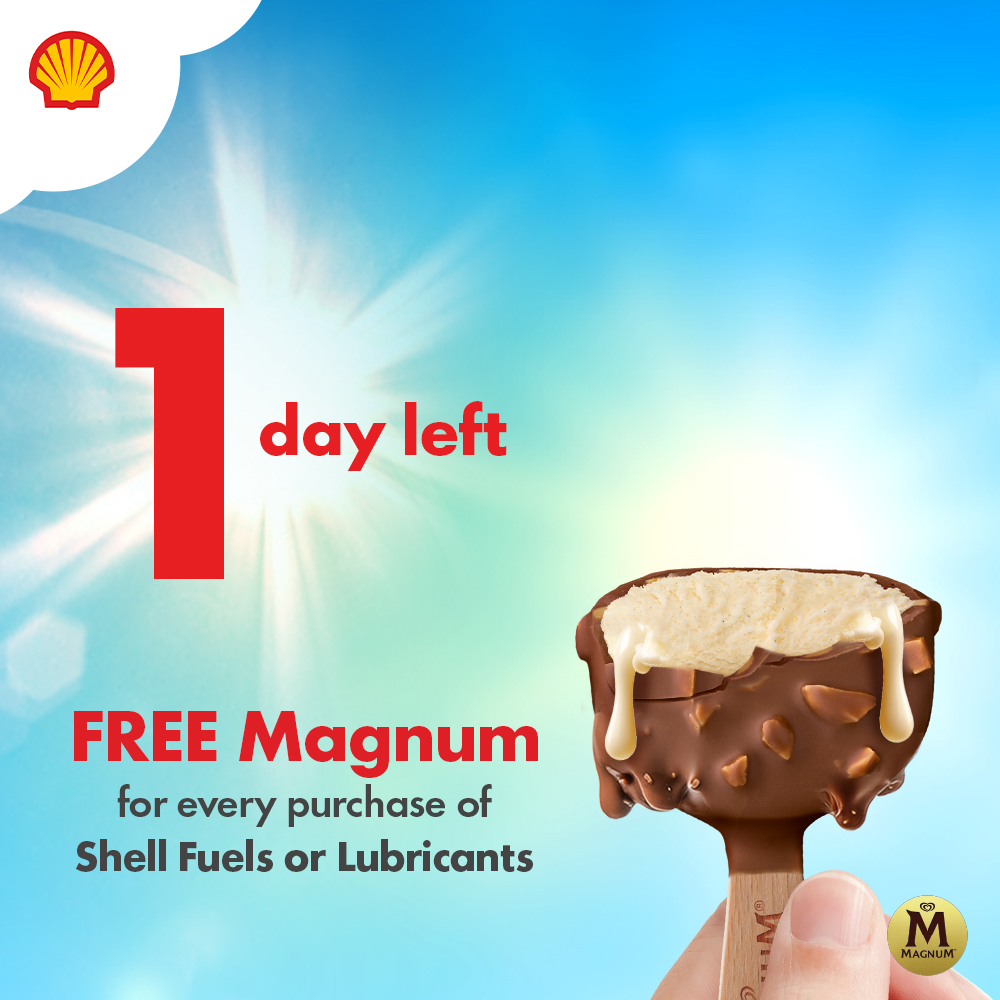 Shell - 1 DAY LEFT! Hurry to your nearest Shell Mobility station to ...