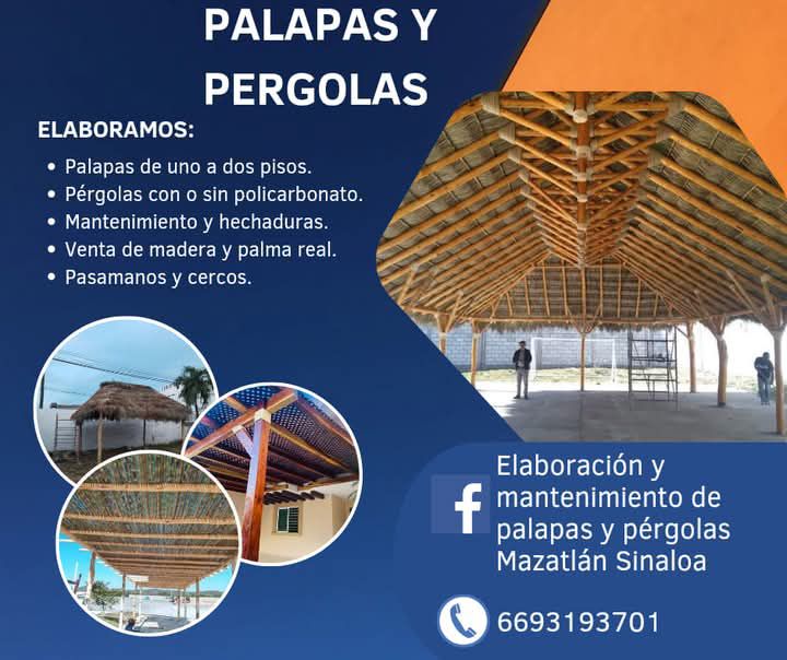 Elaboración y mantenimiento de palapas, pérgolas mzt sinaloa - ¿Espacio ...