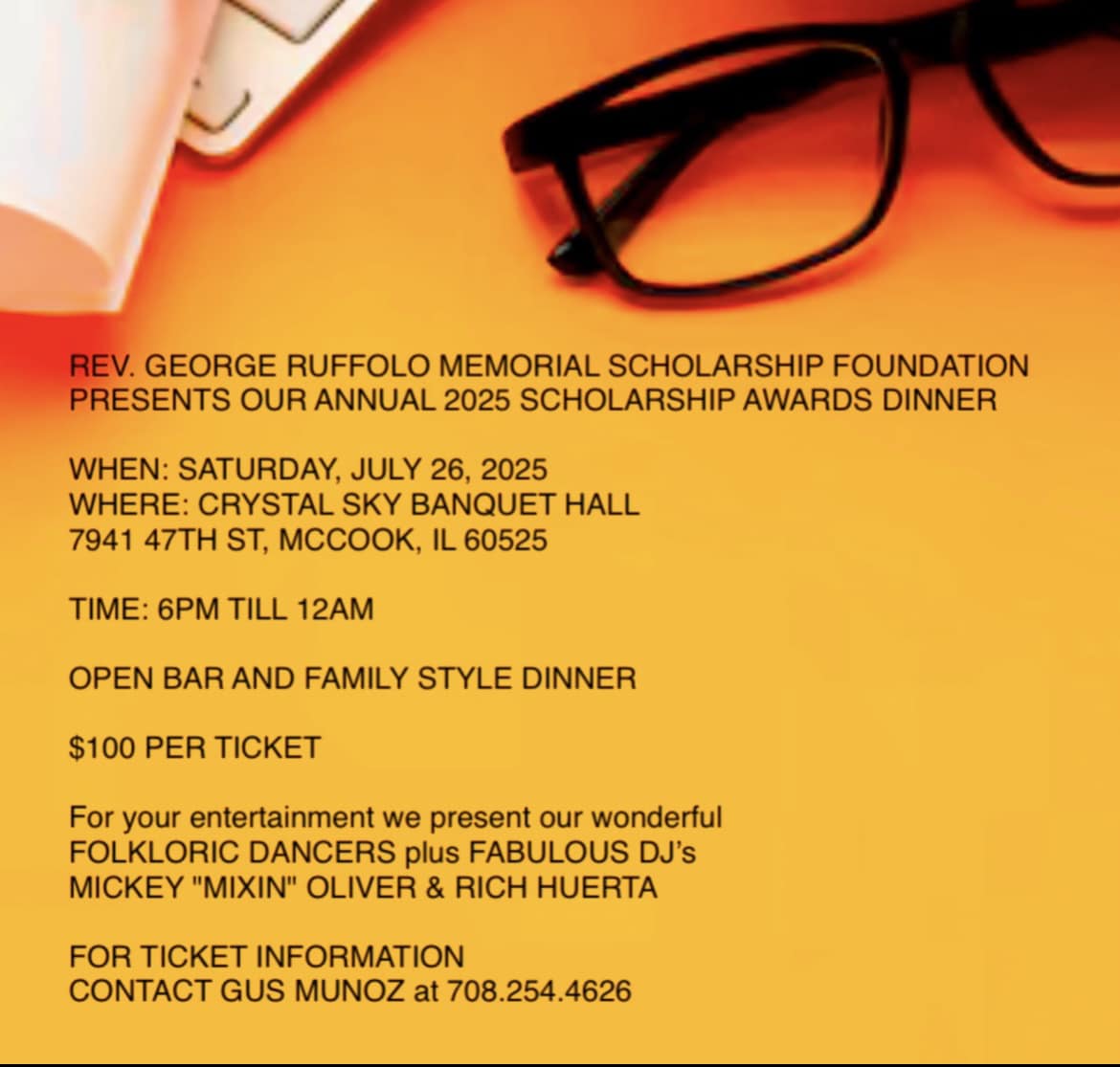 Rev. George Ruffolo Memorial Scholarship Foundation | Palos Heights IL