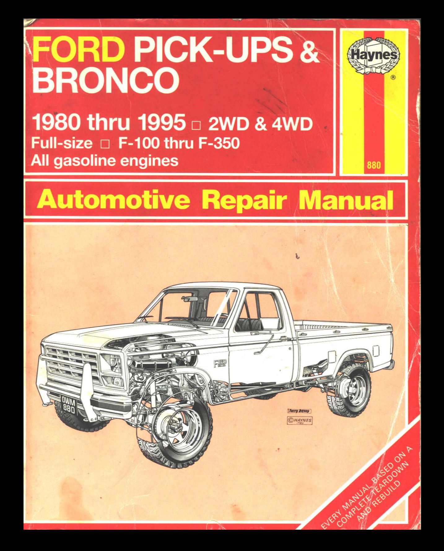 Haynes manual for 80-95 Ford pickups and Broncos