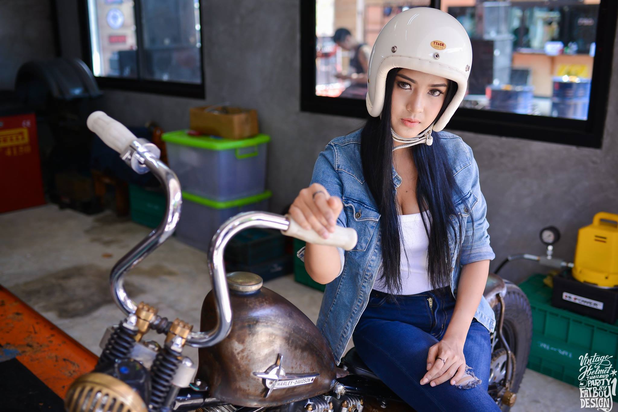 TT&CO 500-TX VINTAGE LEATHER TRIM SMALL JET HELMET IVORY LEATHER 