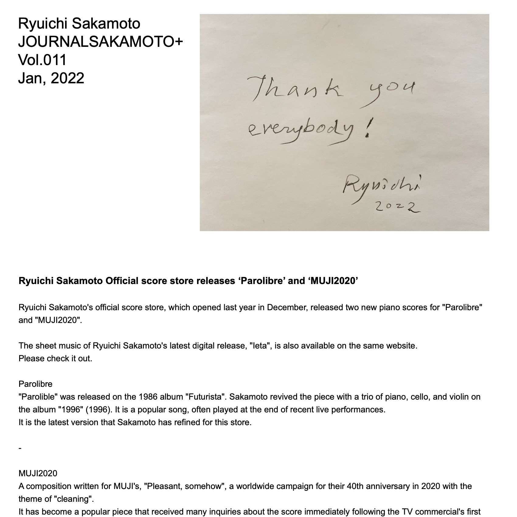Ryuichi Sakamoto 坂本龍一 - Subscribe to siteSakamoto