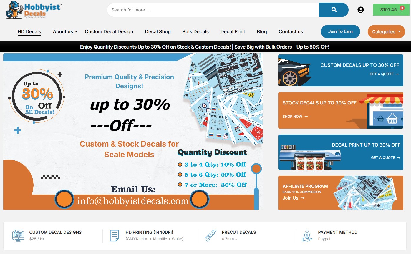 Hobbyist - 🎨 Custom & Stock Decals for Scale Models – Designed ...