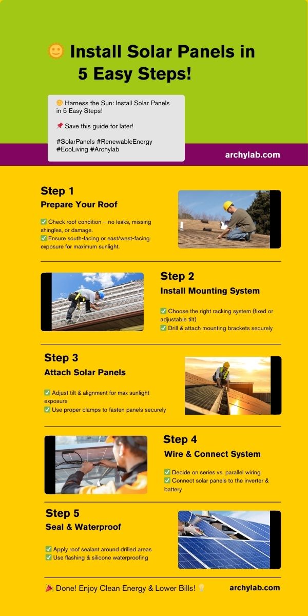 Archylab - 🌞 Install Solar Panels in 5 Easy Steps! ☀️ Thinking about ...
