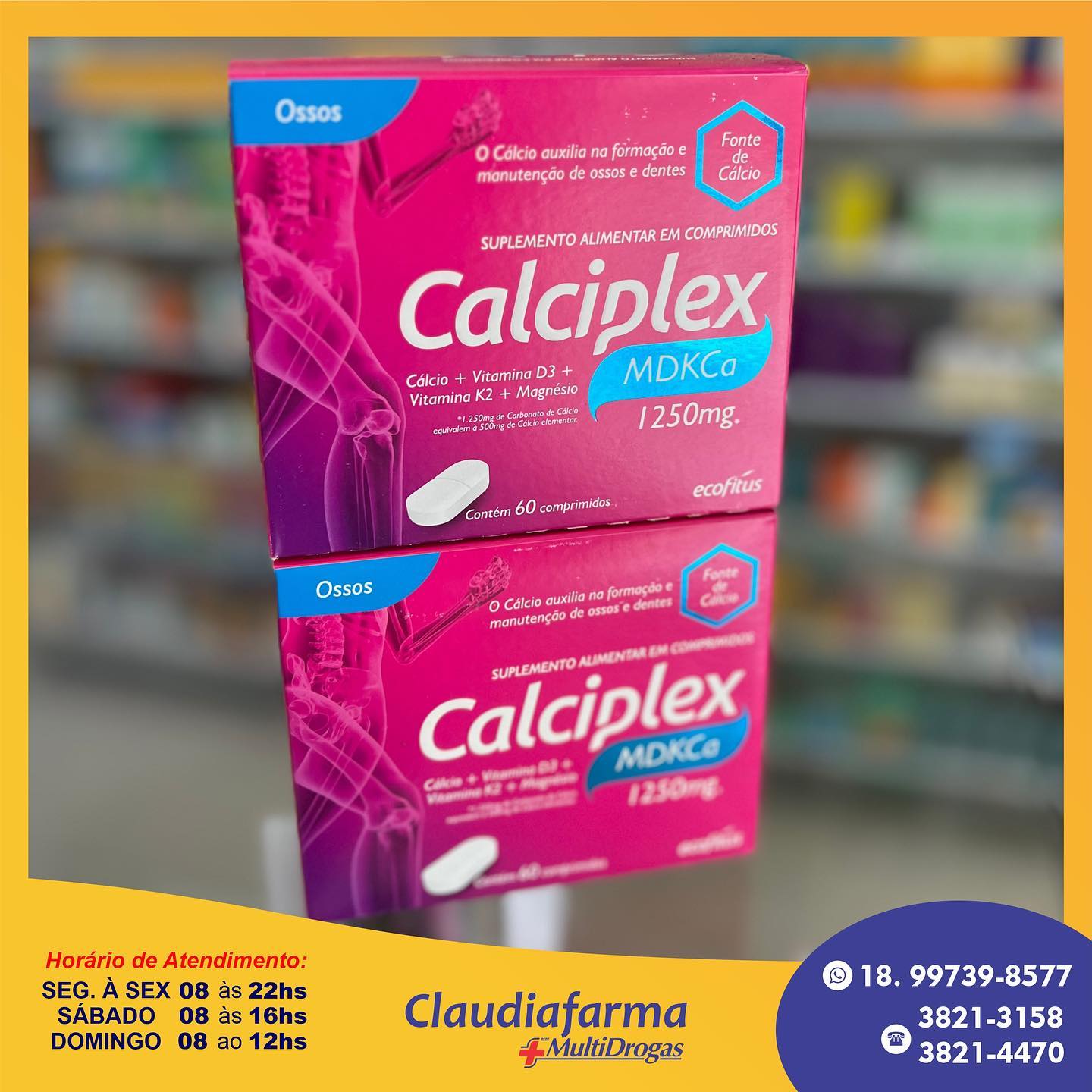 Farmácia - O Calciplex MDKCa é um suplemento alimentar desenvolvido com ...