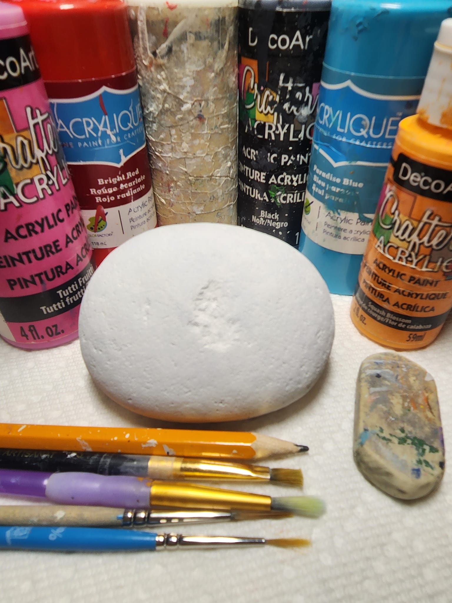 Rocan - What you'll need. As usual I've base coated my rock white so ...
