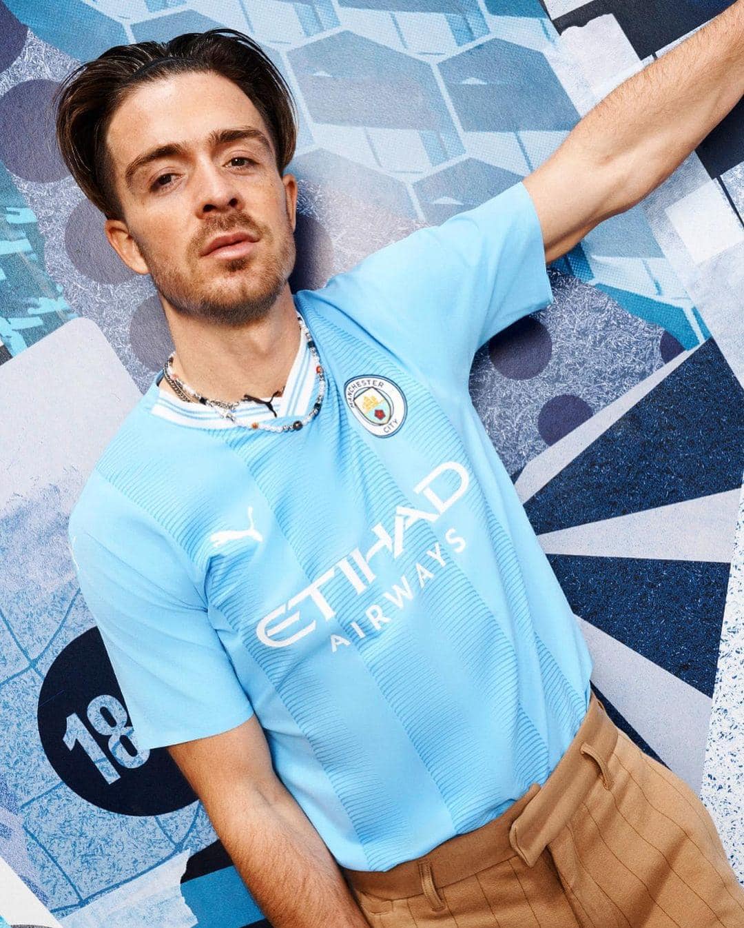 ☁🩵 Yui Hasegawa models Man City's 2026-27 home shirt. (📸 via