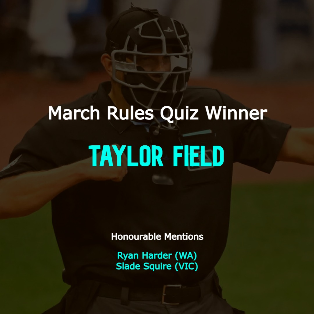 Australian - 👑 MARCH RULES WINNER 👑 Congratulations to Taylor Field for ...