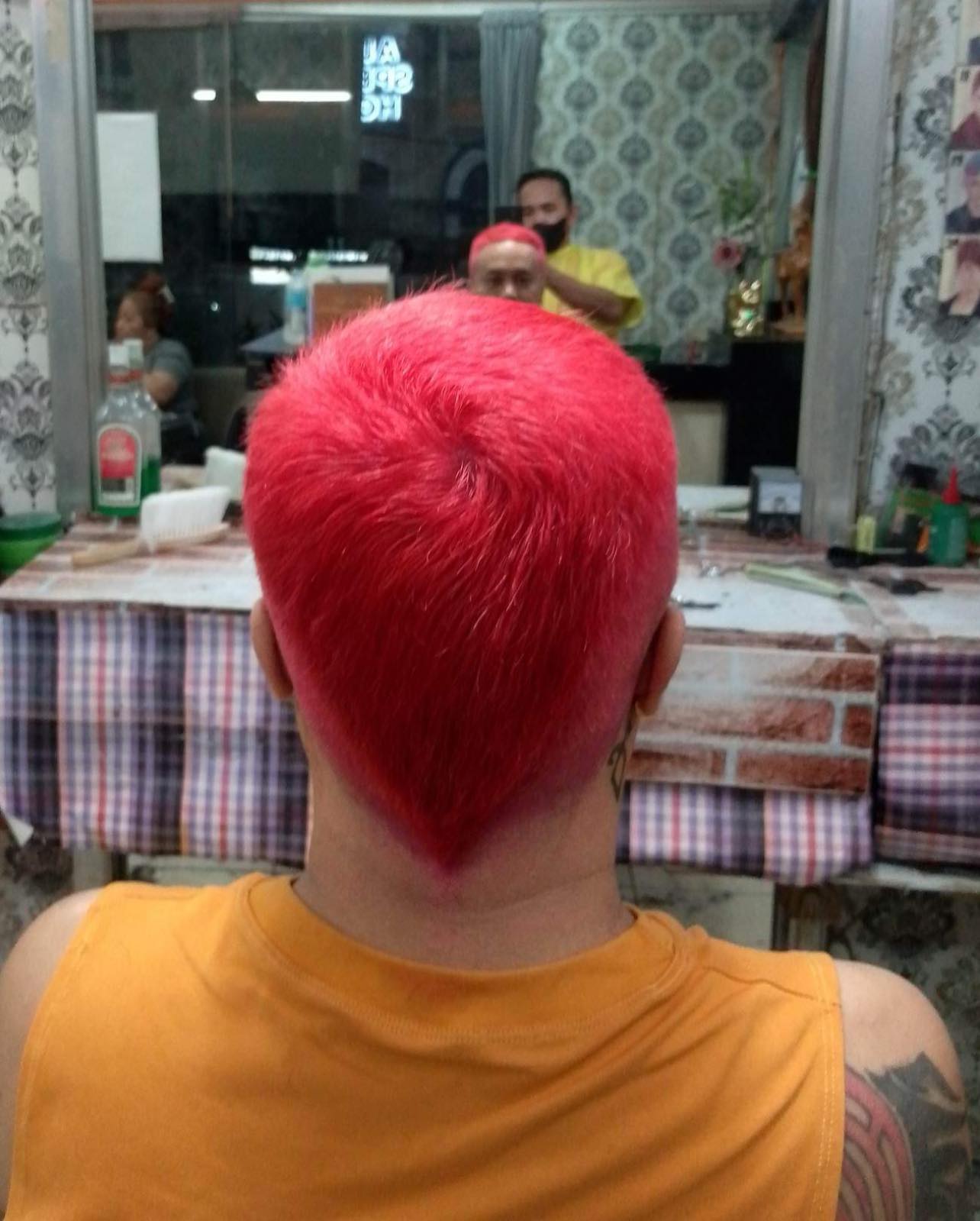 ⭕️ Fire Red Hair Color by Vergie... - Ka Ruben's Barbershop | Facebook