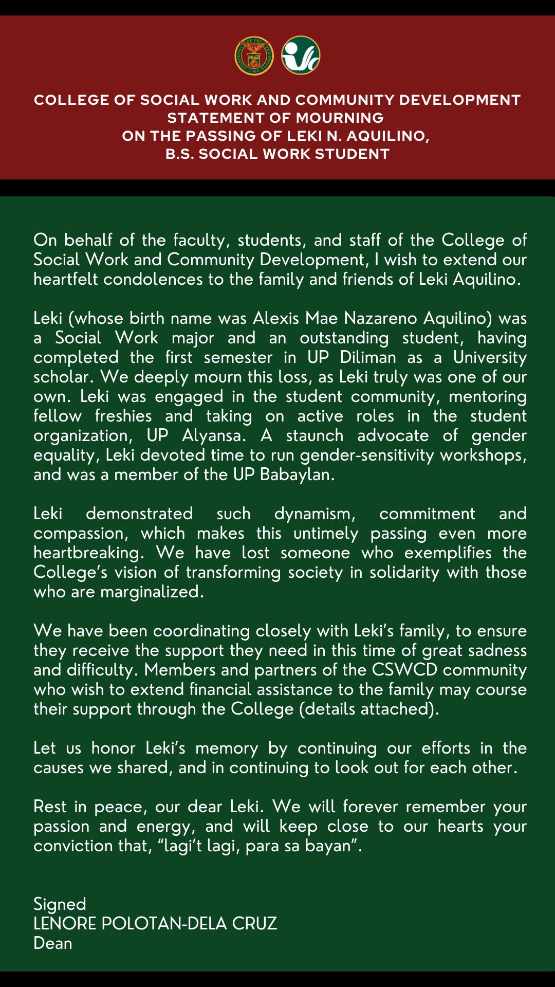 UP Diliman - The UP Diliman College of Social Work and... | Facebook